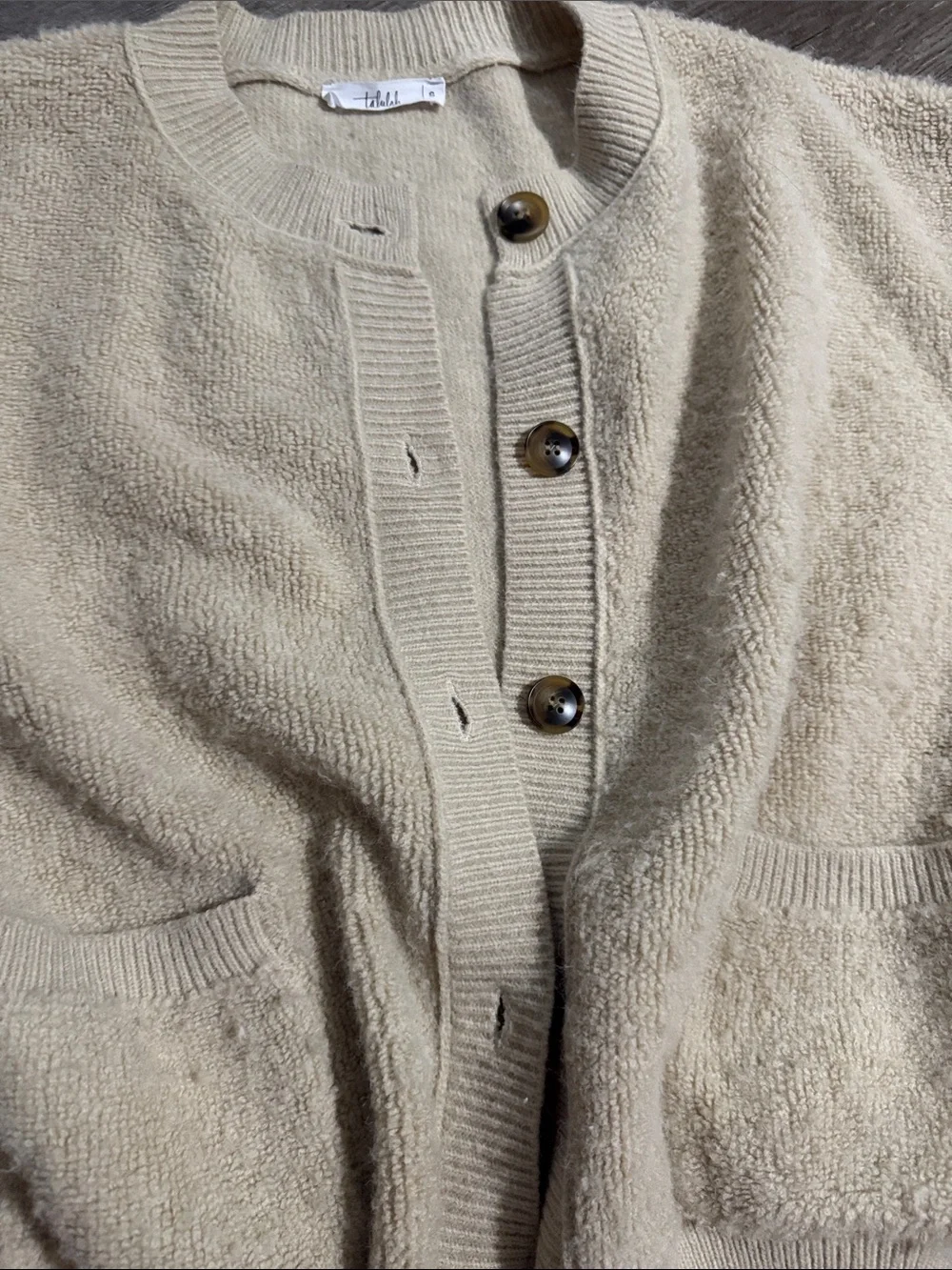 Talulah Cozy Cream Button-Up Women's Cardigan Sweater